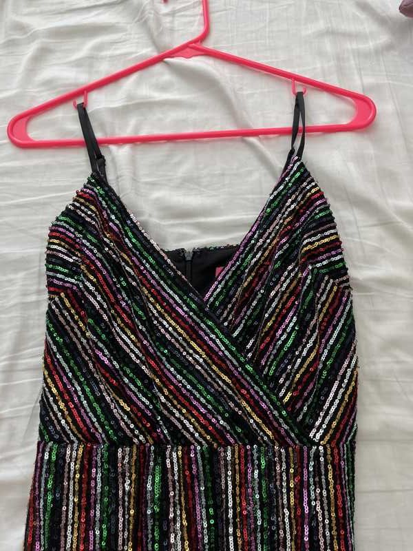 DISCO DREAM MIDI DRESS RAINBOW MULTI | RE:LUV